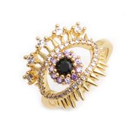 Micro-inlaid Zircon Devil's Eye Zircon Ring main image 6