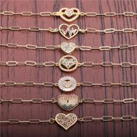 Zircon Heart Adjustable Bracelet main image 4