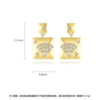 Fashion Gold Copper Inlaid Zircon Earrings main image 6