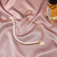 Pearl Retro Gold Pendant Necklace main image 5