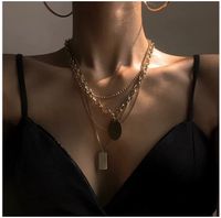 Titan Stahl 18 Karat Vergoldet Mode Überzug Geometrisch Halskette main image 1