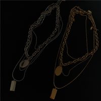 Titan Stahl 18 Karat Vergoldet Mode Überzug Geometrisch Halskette main image 6