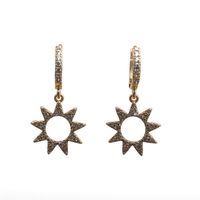 Micro-inlaid Zircon Star Earrings sku image 1