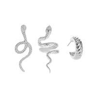 Retro Snake  Fashion Three-piece Earrings sku image 2