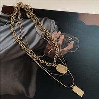 Titan Stahl 18 Karat Vergoldet Mode Überzug Geometrisch Halskette sku image 2