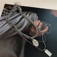 Titan Stahl 18 Karat Vergoldet Mode Überzug Geometrisch Halskette sku image 1