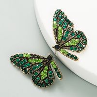 Butterfly Wings Color Diamond  Earrings sku image 1