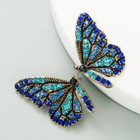 Butterfly Wings Color Diamond  Earrings sku image 2