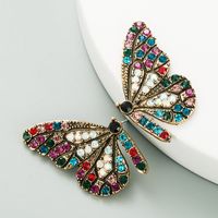 Butterfly Wings Color Diamond  Earrings sku image 3