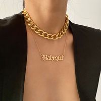 Fashion Exaggerated Letter Double-layer Necklace main image 1