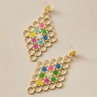 Korean Fashion Simple Circle Letter Tassel Pearl Earrings main image 3