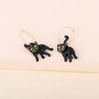 Halloween Black Cat Earrings main image 4