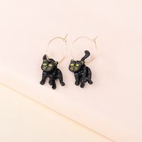 Halloween Black Cat Earrings main image 5