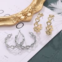 Exaggerated Fashion Metal C-shaped Earrings main image 4