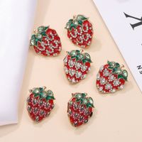Strawberry Alloy Diamond-studded Earrings main image 6