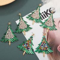 Wholesale Diamond Christmas Tree Earrings main image 5