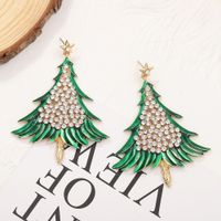 Wholesale Diamond Christmas Tree Earrings main image 4