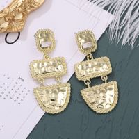 Retro Geometric Square Alloy Earrings main image 4