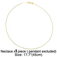 Fashion Letter Copper 18k Gold Plated Necklace In Bulk main image 4
