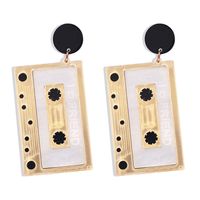 Tape Exaggerated Funny Hip-hop Style Geometric Earrings main image 3
