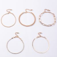 Fashion Simple Thick Chain Bracelet 5 Set main image 5