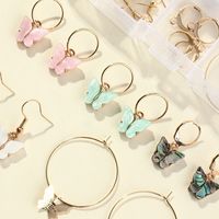 Butterfly Acrylic Alloy Small Pendant Earrings main image 3