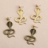 Retro Metal Snake-shaped Animal Earrings main image 2