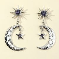 Boucles D&#39;oreilles Creative Diamond Star Moon main image 3