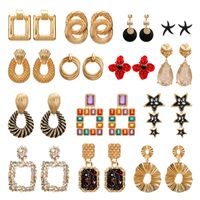 Fashion Geometric Alloy Artificial Gemstones Earrings main image 1