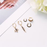 Diamond Leaf Metal Earrings 5-piece Set main image 5