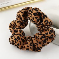 Korean Retro Simple  Leopard Print Hair Scrunchies sku image 1