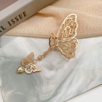 Butterfly Elegant Rhinestone Metal Hair Catch Clip sku image 3