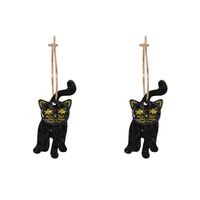 Halloween Black Cat Earrings sku image 1