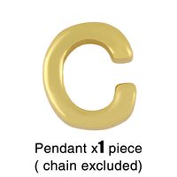 Fashion Letter Copper 18k Gold Plated Necklace In Bulk sku image 3