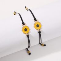 Hot Selling  Sunflower Dripping Oil Woven Bracelet sku image 1