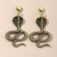 Retro Metal Snake-shaped Animal Earrings sku image 1
