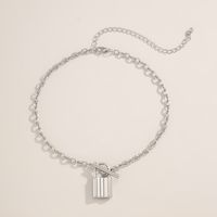 Lock Chain Simple Alloy Necklace sku image 1