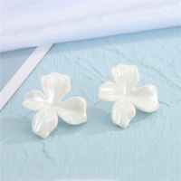 925 Silver Needle Angel Flower Resin Earrings sku image 1
