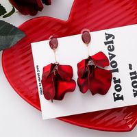 1 Pair Elegant Flower Alloy Plating Women's Drop Earrings sku image 7