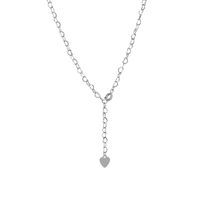 Fashion Tide Round Heart Sleeve Titanium Steel Twist Piece Ring Necklace Bracelet Clavicle Chain Set sku image 56