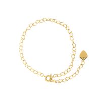 Fashion Tide Round Heart Sleeve Titanium Steel Twist Piece Ring Necklace Bracelet Clavicle Chain Set sku image 1