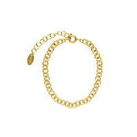 Fashion Tide Round Heart Sleeve Titanium Steel Twist Piece Ring Necklace Bracelet Clavicle Chain Set sku image 25