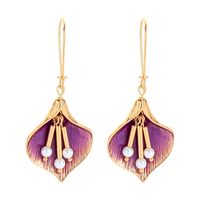 Alloy Fashion Flowers Earring  (photo Color) Nhqd6073-photo-color sku image 2
