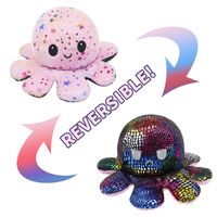 Flip Octopus Cute Multicolor Doll Double Face Expression Flip Octopus Doll Peluche Jouet sku image 26