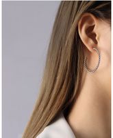 Fashion Twist Titanium Steel Hypoallergenic Necklace Earring Set For Women sku image 34
