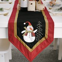 Christmas Decorations Red And Black Snowman Tablecloth main image 1
