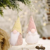 Christmas Decorations Wooden Round Bottom Faceless Doll Pendant main image 1