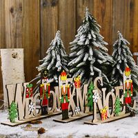 Christmas Wooden Walnut Soldier Letter Decorations main image 6