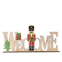 Christmas Wooden Walnut Soldier Letter Decorations main image 3