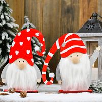 Christmas Wooden Long Curved Hat Old Man Ornaments main image 1